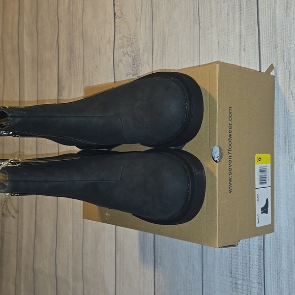 Seven7 Women's Chunky Heel Booties w/ Side Zippers Black Size 9 NWT - Picture 10 of 16